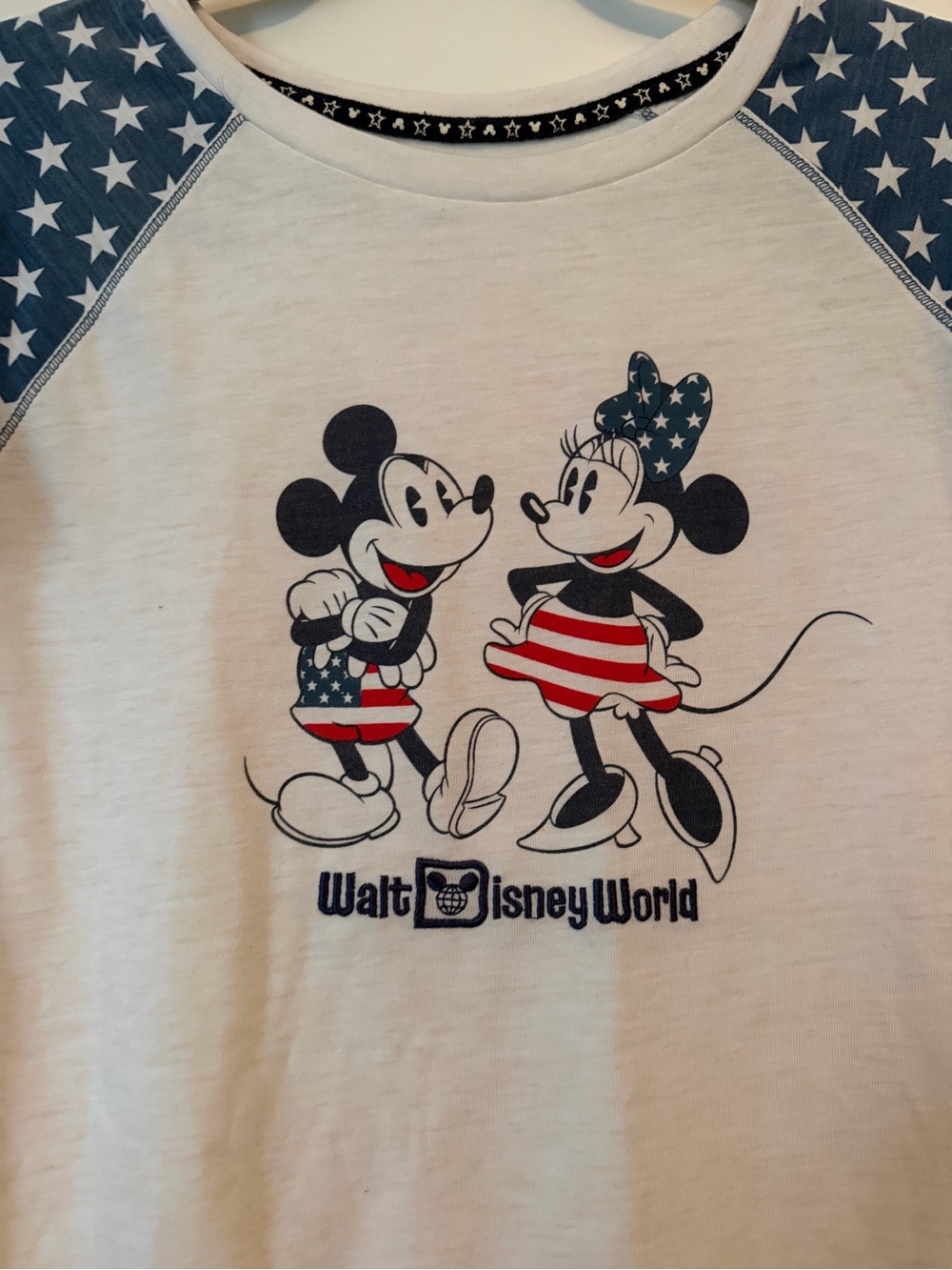 WDW Patriotic Stars Raglan Tee - Picture 2 of 4
